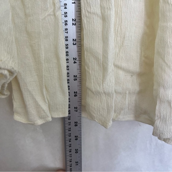 World Market 100% rayon Boho Embroidered Gauze Lightweight Tassel Top S/M - Picture 4 of 6